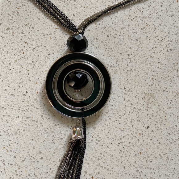 Unique necklace with black and silver accents - Picture 3 of 5